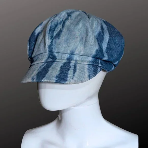 FREE SHIPPING!! One of a Kind Hand Reverse Dyed 8 Panel Newsboy Hat - Picture 2 of 5
